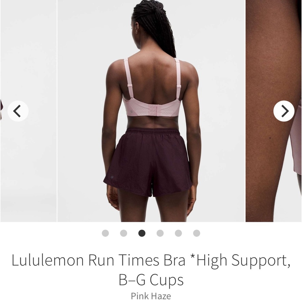 NEW! Lululemon Run Times Bra *High Support, B–G Cups
Pink Haze 40D - Picture 7 of 9